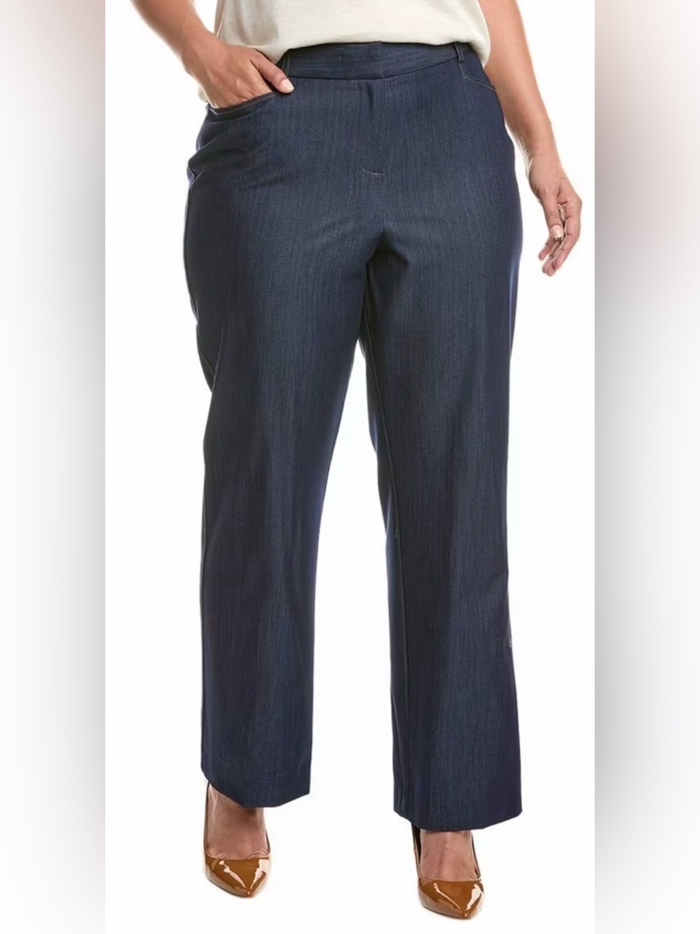 T by Tahari Straight Leg Denim Pants